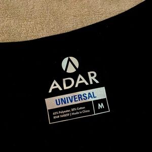 Adar Universal Black Scrub Top